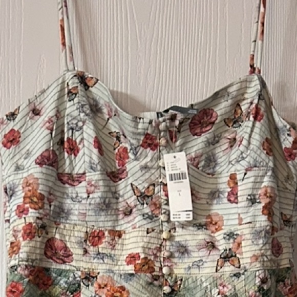 Anthropologie Floral Spaghetti-Strap Maxi Dress in Multi Floral - Picture 2 of 4